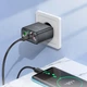 Мережевий зарядний пристрій 65W HOCO CS44A USB/2хType-C + кабелем Type-C - Type-C - зображення 4
