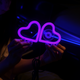 LED сердечко на присосці з дистанційним керуванням та USB-живленням для автомобіля (фіолетове світіння) - зображення 5