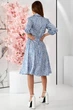 Жіноча шовкова сукня в горох LadyLike 44 Синій (ll2228434667387) - изображение 2