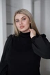 Женская элегантная кофта в рубчик "Dazy", черный 42-44 - изображение 4