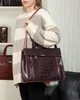 Женская кожаная сумка классическая ALEX RAI 5052 bordo croco - изображение 6