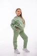 Детский спортивный утепленный костюм Kindamor Warm Autumn Olive для девочки, флис 134 см оливковый - изображение 3
