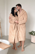 Халат унисекс с капюшоном Cuddle бежевый 2XL/3XL - изображение 2