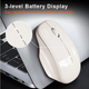 Мышь беспроводная INPHIC M1 с подключением USB 2.4ГГц, аккумулятором, 2400 DPI, бежевый - изображение 3