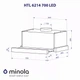 Телескопическая вытяжка кухонная Minola HTL 6214 BLF 700 LED, полностью черная вытяжка на кухню, 700 куб. м. - изображение 8