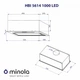 Кухонная вытяжка Minola HBI 5614 I 1000 LED, нержавеющая сталь, полновстраиваемая мощная, 1000 куб.м. - изображение 9