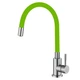 VENTA VA3010E-Green Смеситель для кухни с гибким ЗЕЛЕНЫМ силиконовым изливом Нержавейка. - изображение 1