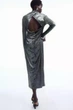 Сукня жіноча COS open-back velvet midi dress 1205117002 S Сірий - изображение 4