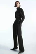 Блуза жіноча COS power-shoulder open-back waisted top 1202460001 34 Чорний - изображение 1