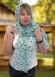 Женский шарф платок в горох шифоновый Confetti 155см*50см голубой - изображение 3