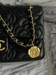 Сумка женская клатч через плечо Chanel Classic Double Flap Bag Camellia PREMIUM Шанель черный золото MDR - изображение 2