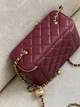 Сумка женская клатч Classic Lambskin Pearl Crush Vanity Bag Premium бордовый классический - изображение 4