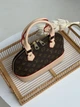 Жіноча сумка Louis Vuitton Alma BB коричневий + молочний через плечі Луї Віттон Альма MDR - зображення 5