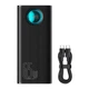 Повербанк Baseus Digital Display 30000mAh 65W + Кабель USB to Type-C Чорний - зображення 5