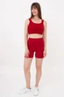 Женские бесшовные шорты Giulia SHORTS RIB SHAPE L/XL рубчик, моделирующий шов, тренировки, активный стиль, эластичные, бордовые Bordo-winery - изображение 6