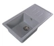 Мойка кухонная гранитная Akvatika 14 прямоугольная 770 мм Серая (о-422160014) - изображение 2
