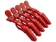 Зажим для волос «Крокодил» пластиковый (красный) Zauber-manicure 06-091A-5 - изображение 1