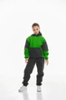 Дитячий спортивний утеплений костюм Kindamor Active Heat Grey/Green, фліс для дівчинки 116 см сірий із зеленим - зображення 1