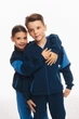 Дитячий спортивний утеплений костюм Kindamor Little Explorer Blue/Dark Blue, фліс, на змійці, для дівчинки 122 см блакитний з синім - зображення 9
