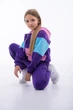 Детский спортивный утепленный костюм Kindamor Warm Beauty Purple для девочки, флис 140 см фиолетовый с розовым - изображение 3