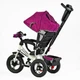 Детский трехколесный велосипед Best Trike 3390 надувные/фара, с USB, пультом, родительской ручкой (Бордовый) - изображение 3