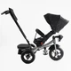 Дитячий триколісний велосипед Best Trike 6088 F надувні/фара, з USB, пультом, батьківською ручкою (Черный) - зображення 4