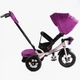 Детский трехколесный велосипед Best Trike 6088 F надувные/фара, с USB, пультом, родительской ручкой (Сиреневый с розовым) - изображение 6