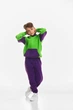 Детский спортивный утепленный костюм Kindamor Active Heat Purple/Green, флис для мальчика 116 см фиолетовый с зеленым - изображение 2