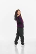 Дитячий спортивний утеплений костюм Kindamor Active Heat Grey/Purple, фліс для дівчинки 128 см сірий з фіолетовим - зображення 3