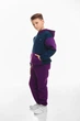 Детский спортивный утепленный костюм Kindamor Active Heat Purple/Blue, флис для мальчика 134 см фиолетовый с синим - изображение 3