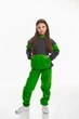Дитячий спортивний утеплений костюм Kindamor Snug Princess Green/Grey, флис для дівчинки 122 см зелений з сірим - зображення 1