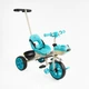 Дитячий триколісний велосипед Best Trike BS з батьківською ручкою, кошиком та багажником (Бірюзовий) - зображення 1