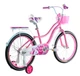 Детский велосипед для девочки 20 дюймов Crossride Rose с корзиной и багажником (Розовый) - изображение 3