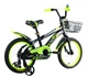 Детский велосипед 16 дюймов Crossride Brix с корзиной (Черно-зеленый) - изображение 3