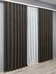 Комплект готовых штор VR-Textil Микровелюр Petek YL № 1892ш Венге 150х270 см 2 шт (33-0950) - изображение 4