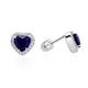 Серьги-пусеты (гвоздики) серебряные Сердце с фианитами Silver Style (33125.66 sku:2300104097936) - изображение 2