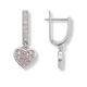 Серьги серебряные Сердце с россыпью Silver Style (226112.15 sku:2300103691463) - изображение 1