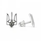Сережки-пусети (гвоздики) срібні Тризуб без каменів Silver Style (30820.00 sku:2300103190010) - зображення 1
