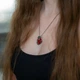 Кулон на ланцюжку Роза з Серцем - Rose with Heart Червоний - изображение 3