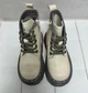 Демисезонные детские ботинки Apawwa утепленые для девочки бежевый 37 24 см - изображение 6
