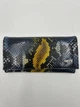 Кошелёк женский кожаный Desisan 057-929 жёлто-синий (yellow blue) рептилия - изображение 1