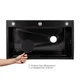 Lidz Handmade H7545B Мийка для кухні інтегрована Decor Black PVD Honeycomb 3,0/1,0 мм LDH7545BDECPVD48373 LDH7545BDECPVD48373 - изображение 15