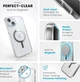 Чехол противоударный Speck Presidio Clear Case MagSafe для Apple Iphone 14 Plus/15 Plus Прозорий 150565-3240 - изображение 13