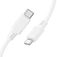 Кабель BOROFONE BX115 Lotto 60W silicone charging data cable C to C White (6941991119699) - изображение 3