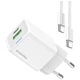 Зарядное устройство ColorWay C101A GaN Mini 20W PD PPS USB-C + USB-A QC4.0 + cable USB-C to USB-C black (CW-CHS062PDC-WT) (341861) - изображение 1
