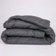 Одеяло шерстяное MirSon №160 Сolor Fun Line 17-0611 Stripe Black Woollen 140x205 см Лето (2200010859133) - изображение 1
