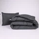Одеяло шерстяное MirSon №160 Сolor Fun Line 17-0611 Stripe Black Woollen 140x205 см Лето (2200010859133) - изображение 2