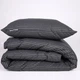 Одеяло шерстяное MirSon №160 Сolor Fun Line 17-0611 Stripe Black Woollen 140x205 см Лето (2200010859133) - изображение 3