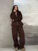 Жіночий теплий костюм (кофта+штани) Uaclothes 48-52 Коричневий (like36273-166971361) - изображение 1