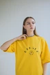 Футболка оверсайз жіноча Nadiupishou з качкою danger L-XL жовта (0356) - зображення 3